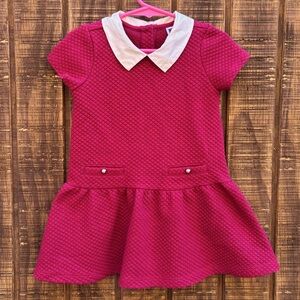 Janie and Jack Maroon Quilted Dress